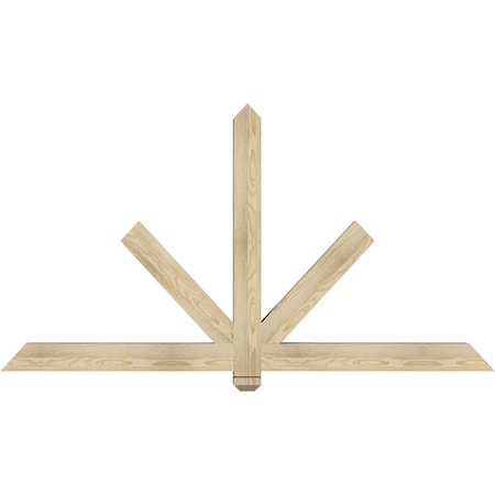 Ekena Millwork Kennewick Rough Sawn Timber Gable Bracket, Douglas Fir, 72"W x 39"H x 4"D x 4"F, 13/12 Pitch GBW072X39X0404KEN00RDF